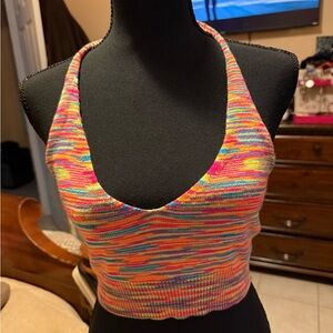 Colorful Knit Halter Top